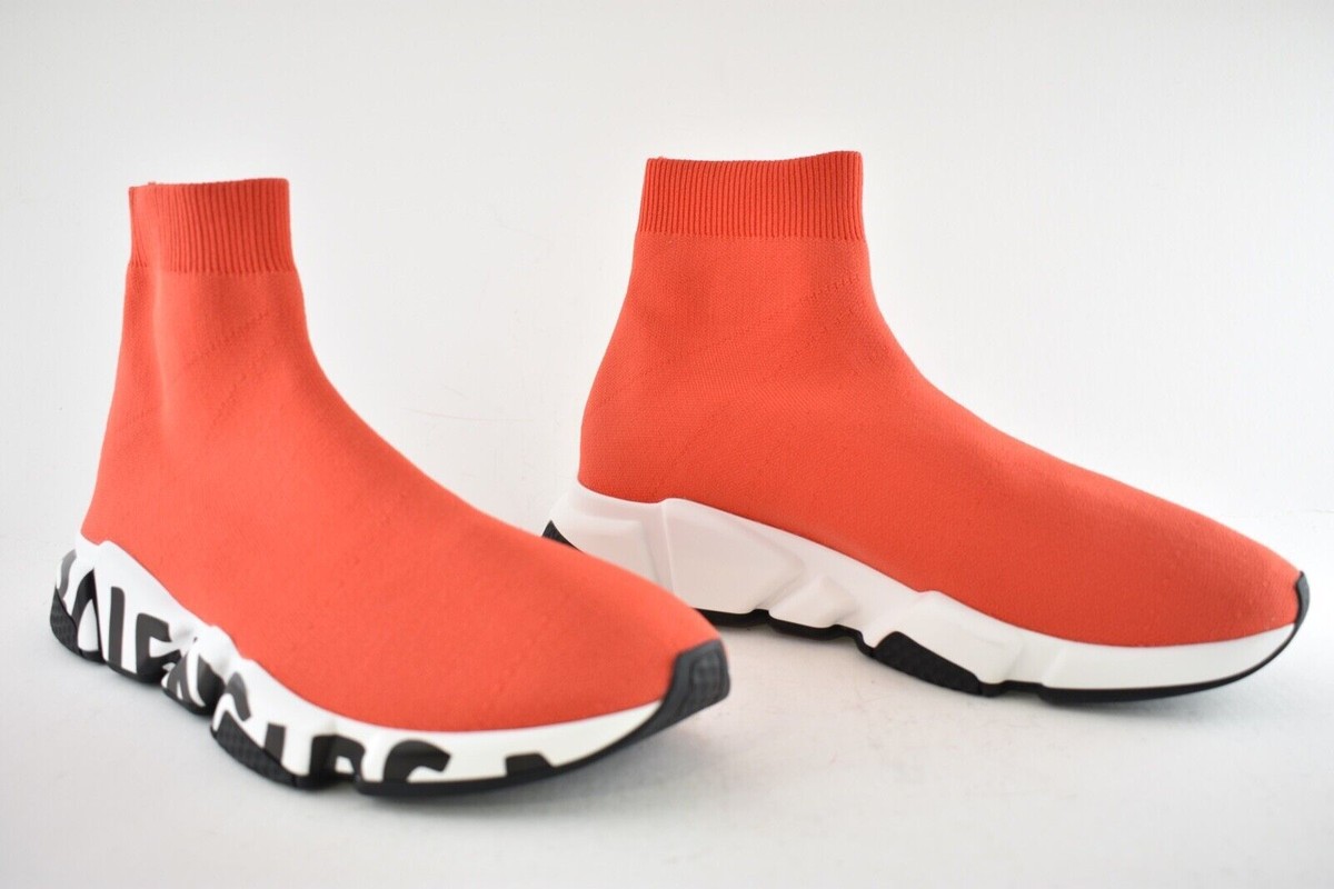 Balenciaga Speed LT Sneaker Black White Red EU 39 US 9 Made in Italy Balenciaga Speed Sock Trainer White Black Red | Mercari main image 3