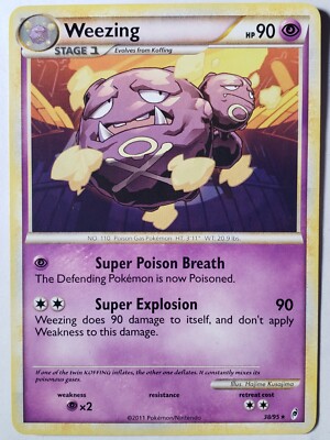 weezing pokemon card | EX Ruby & Sapphire Listed cards may have imperfections. Weezing 110/165 Holo Pokemon Card