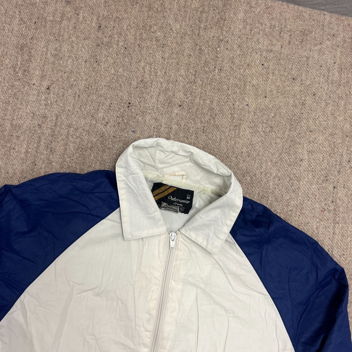 Vintage Sears Harrington Jacket Mens Small Blue 1970s Zip Up