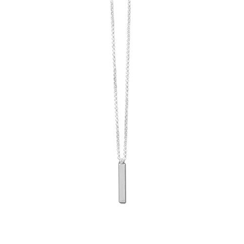Bar Pendant Necklace Sterling Silver Geometric Bar Pendant Necklace Sterling Silver Geometric