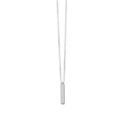 Bar Pendant Necklace Sterling Silver Geometric Bar Pendant Necklace Sterling Silver Geometric