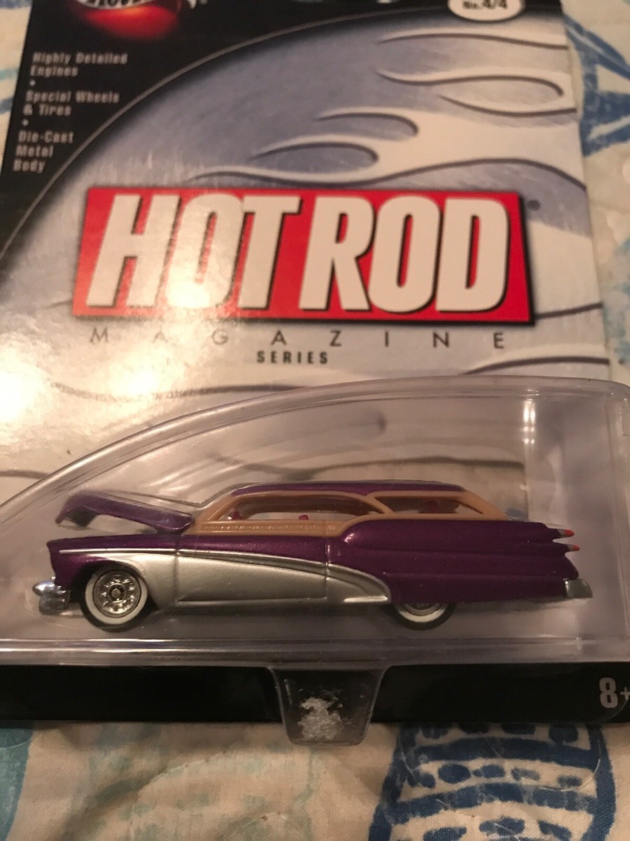 Elwood Hot Wheels 50s Buick Woody ELwoody Hot Rod Purple 1950 