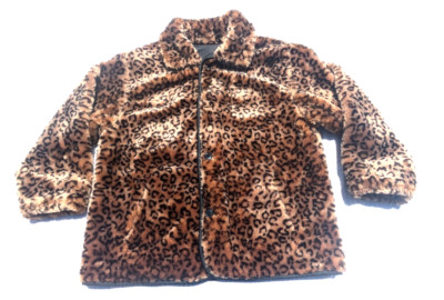 Vintage White Stag Women's 1x 16w Polyvinyl & Faux Fur Reversible Jacket