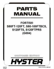 Hyster S100FTBCS S120FTS S120FTPRS G004 Forklift Parts Catalog Manual PDF