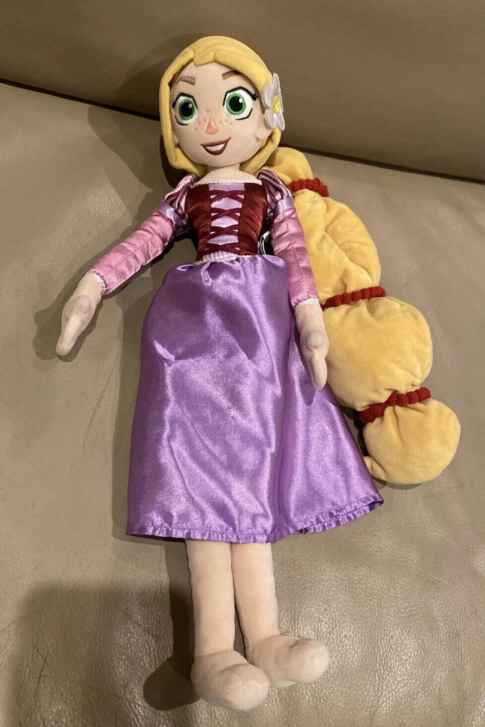 Disney Store Rapunzel Plush Rag Doll 17” Stuffed Toy Tangled