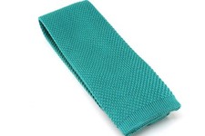 New Green Knit Knitted Tie Necktie Slim Skinny Narrow Square Woven 2.5in