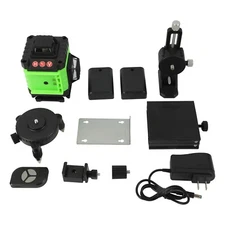 16 Lines Green Laser Level 360° Self Leveling Rotary Cross Line Measure Tool