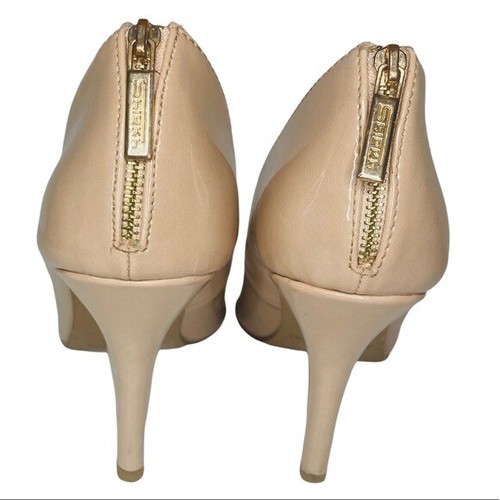 Shiekh Nude Vegan Patent Leather Pointed Toe Pumps Women Size 7 - Picture 3 of 7