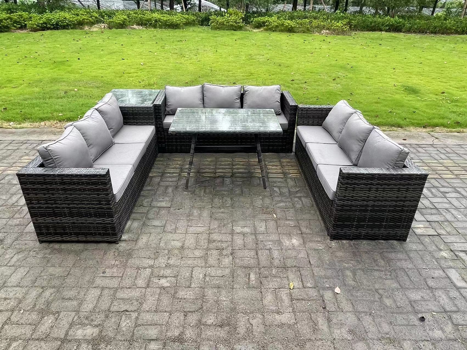 Fimous Wicker PE Rattan Outdoor Garden Furniture Lounge Sofa Garden