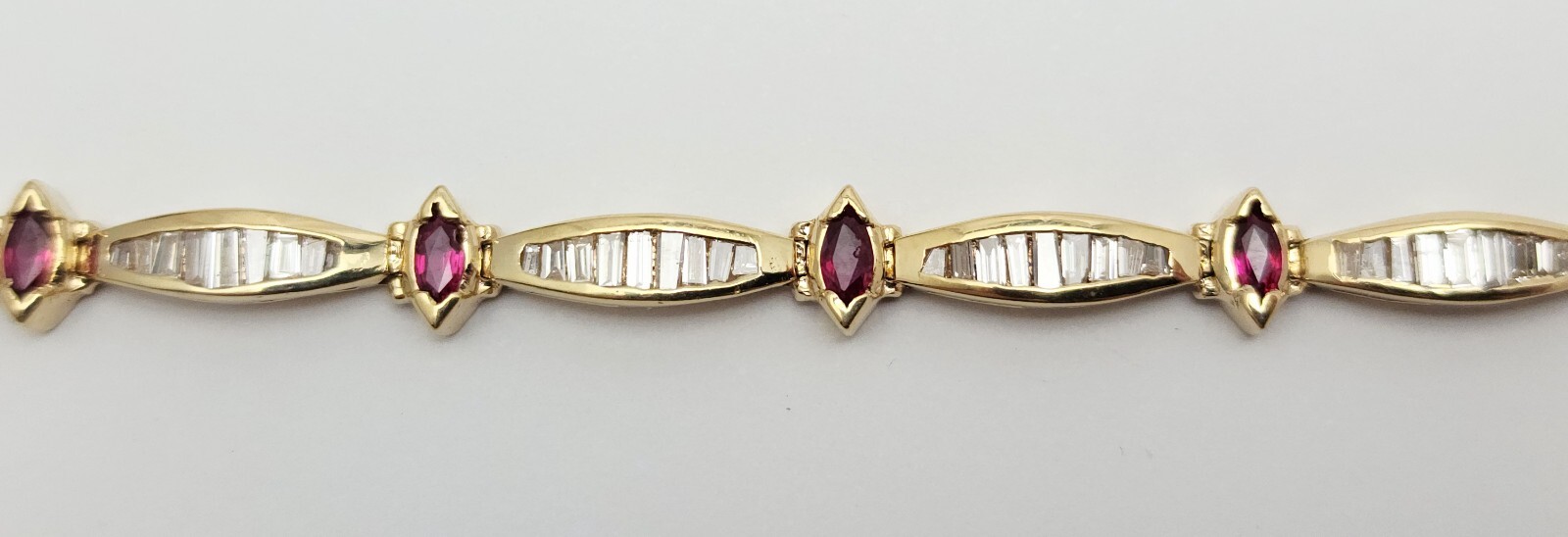 Unique 14K Solid Yellow Gold Designer Ruby & Diam… - image 9