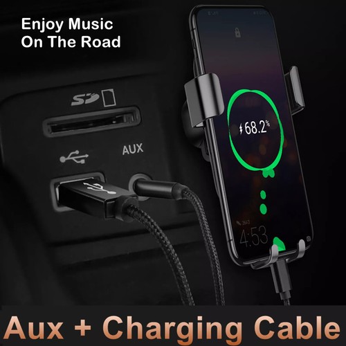 USB C Aux Cable in Car + Charging Cable For iPhone 16 15 Android Samsung S24 S23 - Picture 5 of 13