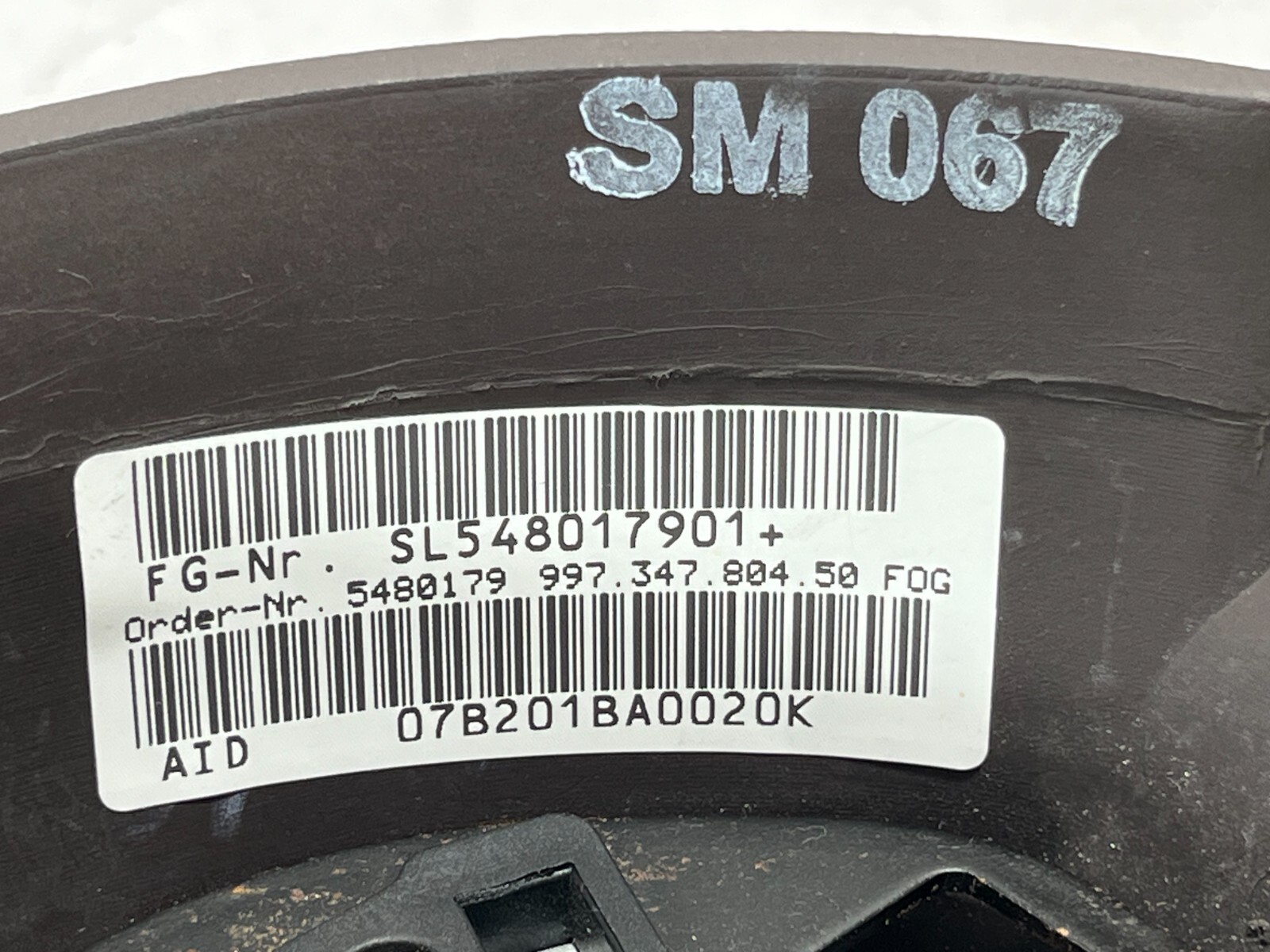 Genuine Porsche 911 997 Factory Gt3 Grey Alcantara Steering Wheel 