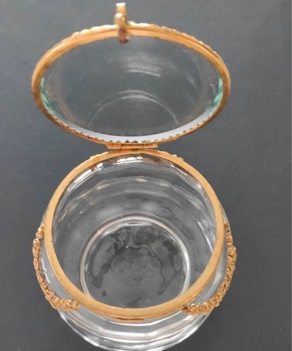 Rare Old Baccarat Glass Case Flat Cut 19th Century Ormolu Crystal Vintage - Picture 3 of 4