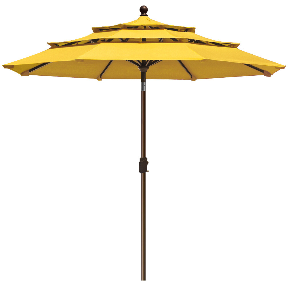 double patio umbrella tilt Double-Sided Patio Umbrella with Push Button Tilt Crank Handle-Turquoise