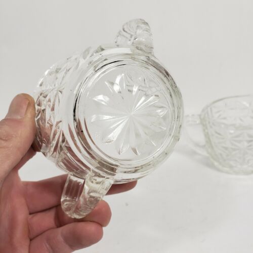 Beautiful Glass Deco Rigged Pair Pitcher style and Double handled - Picture 4 of 7