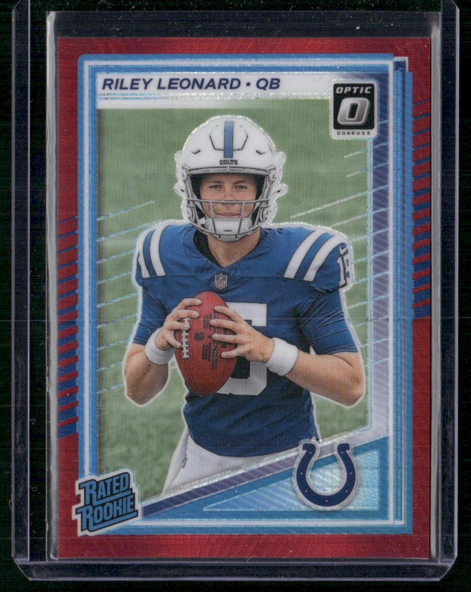 2025 Donruss Optic #255 Riley Leonard Red Hyper