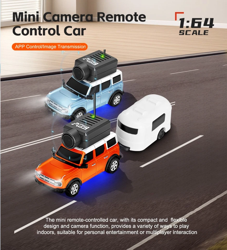 WLtoys 6405 RC 1/64 Mini HD Camera 2.4G 720P FPV Racing Car APP Controler Toys - Image 4 of 4