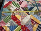 Vintage Lot of  (4 ) QUILT TOP,  two Feed SACK,   & QUILT PIECE — photo 10
