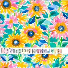 Printed Adhesive Vinyl, Heat Transfer Vinyl 12 x 12 sheet K80-19 Pattern