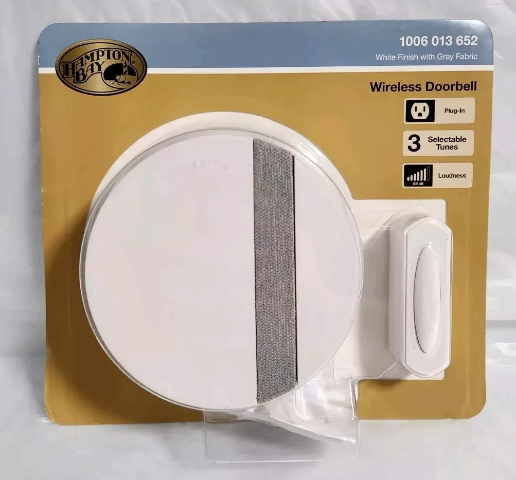 Hampton Bay Wireless Doorbell Kit Plug-in Door Chime *No Wir