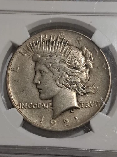 1921 NGC XF45 High Relief Peace Silver Dollar