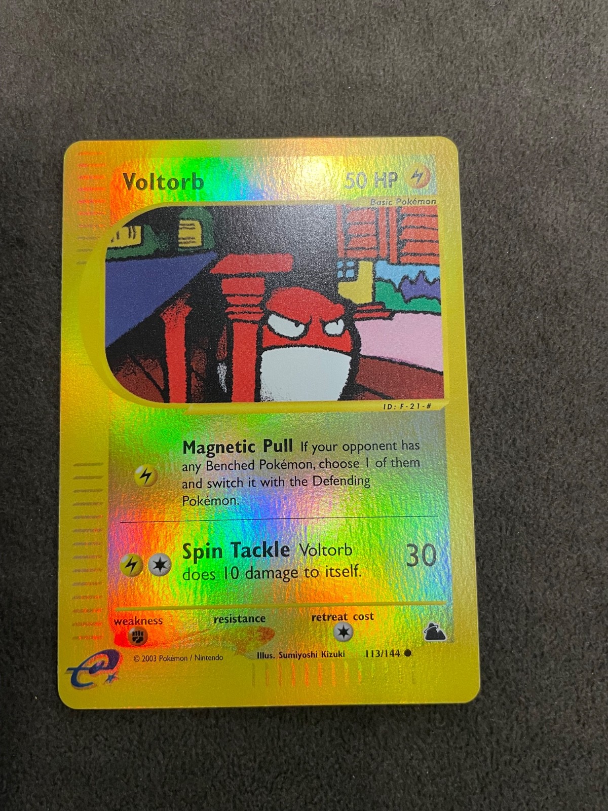 Voltorb 113/144 Skyridge Reverse Holo eReader Pokemon TCG NM