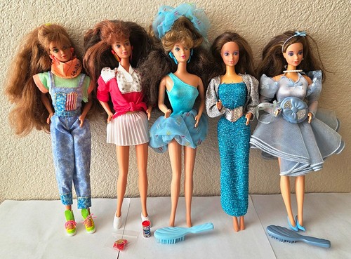 Lot De 6 Boas Barbie Superstar - Stéffie, Whitney - Couleurs Assorties
