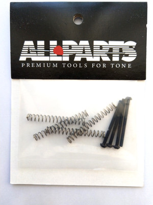 4 Allparts Humbucker Schrauben mit Federn, US-Gewinde 30mm, black