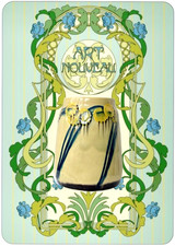 Prof. MAX LAEUGER MLK Kunsttöpferei KANDERN Schlickermalerei Jugendstilvase