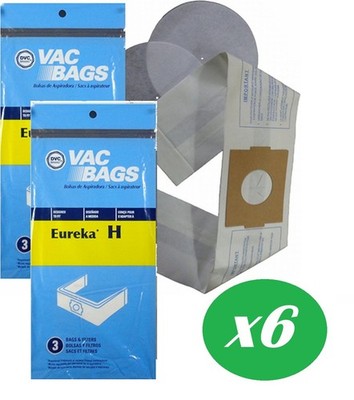(6 Pack) For Eureka Type H Princess Canister Vacuum Bags to Fit  Part 52323-6