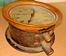 Antique Brass Duplex Pressure Gauge Pat. Sept. 18, 1906 *The Permutit Company*