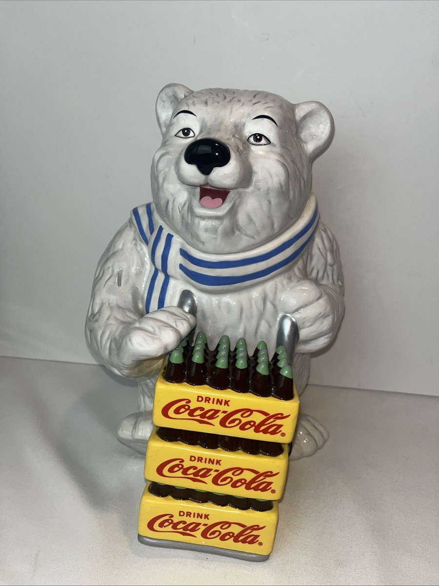 Coca Cola Coke Delivery Polar Bear Gibson Cookie Jar With Box | eBay