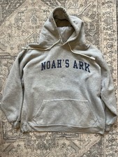 Grey Navy Hoodie Size XL Noah's Ark Vintage Oversized Comfy