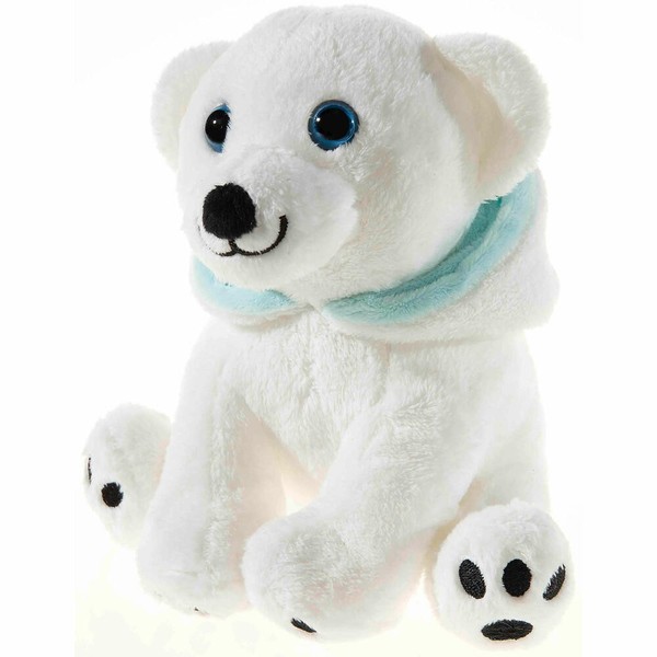 Heunec Kapuzen-Kumpel EisbäR Groß, Kuscheltier, PlüSchtier, Stofftier, 30 Cm-image