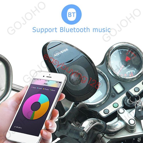 Motorcycle ATV Scooter Bluetooth Speaker MP3 Audio Music Sound System FM - Picture 6 of 10
