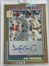 2025 Panini Donruss Signature Series Jim Edmonds #SG-JEM Gold /10 Auto Cardinals
