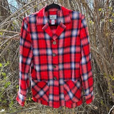 Pendleton's classic 100 Virgin Wool Limited Edition 49'er jacket R/W/B Small