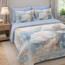 Elen  Floral Double Spring Quilted Bedspread