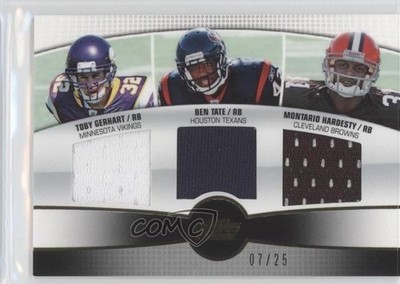 2010 Topps Prime Gold 7/25 Toby Gerhart Ben Tate Montario Hardesty Rookie RC 4e8