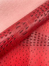 Gator/Ostrich Two Tone Fake Leather Upholstery, 3-D Crocodile Skin Texture Faux