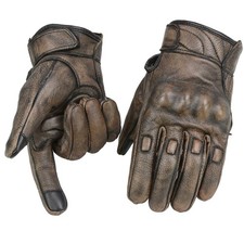 Milwaukee Leather MG7514 Men's Brown Leather with Gel Palm Motorcycle Gloves ...