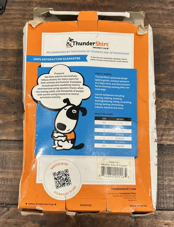 Thundershirt Classic Dog Anxiety Calming Shirt Sz XL Gray EUC - Image 2 of 4