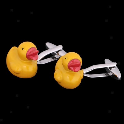Niedliche Gelbe Ducky Duck Manschettenknöpfe Mode Herren Shirt Schmuck