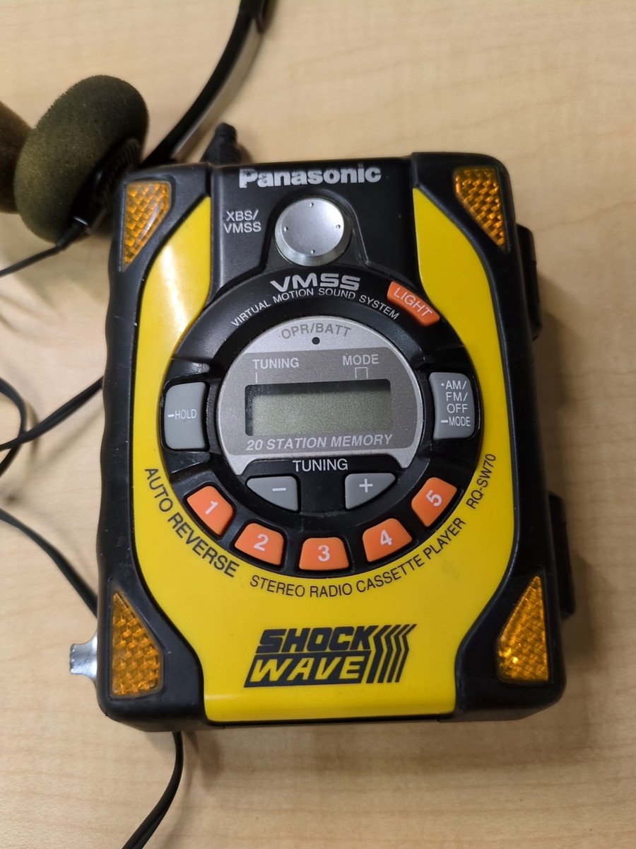 Panasonic RQ-SW70 SHOCK WAVEカセットプレーヤー Vintage Panasonic Shockwave RQ-SW70 Portable AM/FM Cassette