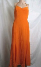 Reformation Tova Maxi Halter Dress in Citrus Orange NWT