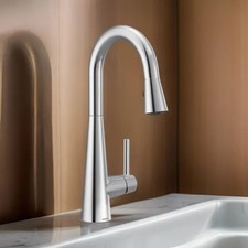 Moen 7664 Sleek One-Handle Pulldown Kitchen Faucet - Chrome High Arc