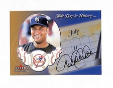 2002 Fleer Tradition Derek Jeter This Day In History Auto Autograph Card Yankees