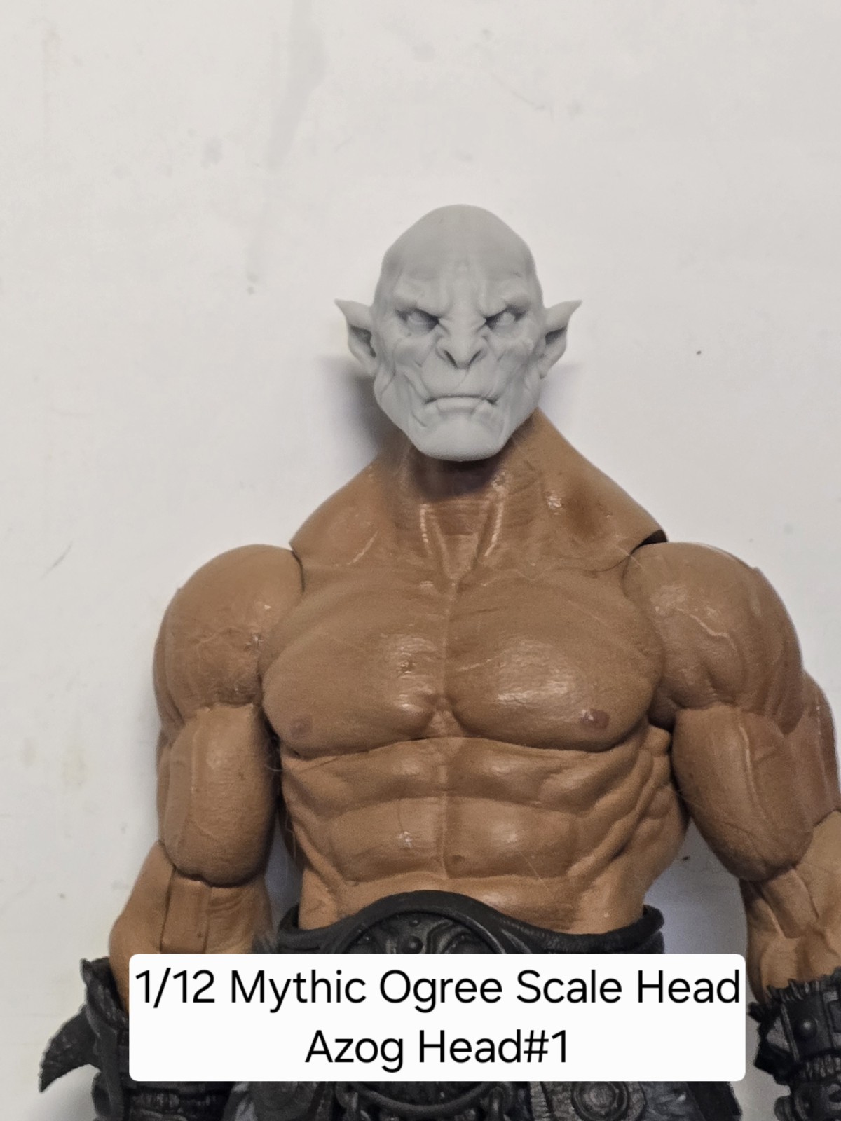3d Printed AZOG Head #1 For Mythic Legions 1/12 Ogre Scale