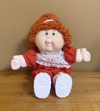 Vintage Cabbage Patch Kids Toddler Doll With Red Hair And Rosy Cheeks