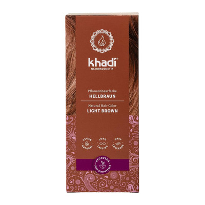 Khadi HELLBRAUN Pflanzenhaarfarbe - Haarfarbe Für Helles, Warmes Rehbraun Mit Le